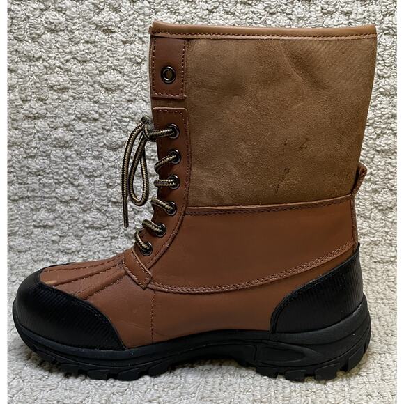 Cloud Nine Chestnut Brown Sheepskin Tundra Boots Womens 8 NIB NEW Box Lace UP - Picture 7 of 16